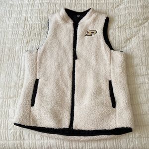 Reversible Purdue fleece vest XL